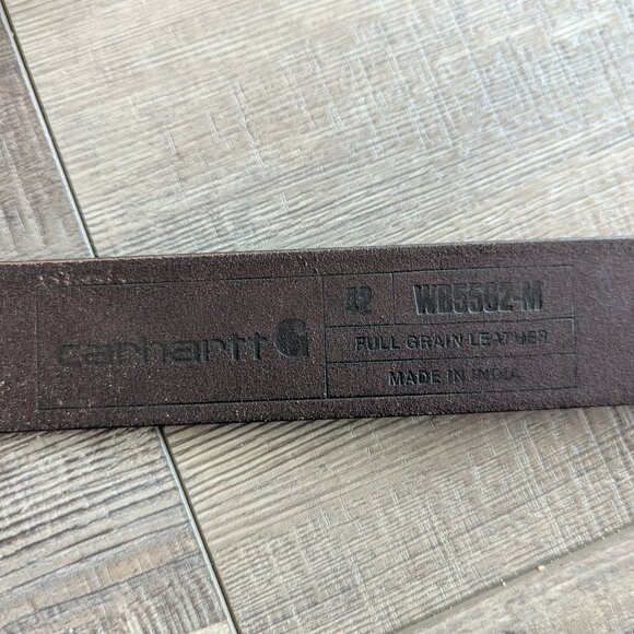 Carhartt Men's Roller Buckle Full Grain Leather Work Belt in Brown 42 - Picture 2 of 9